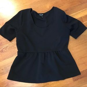 Daisy Fuentes Black peplum top